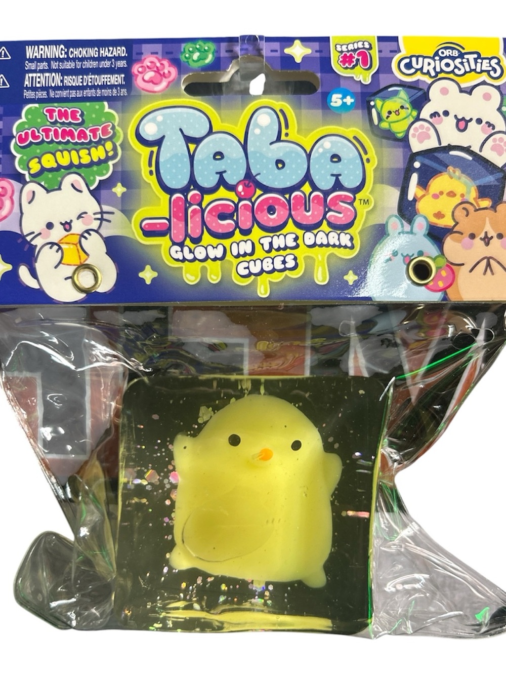 Taba-licious Glow-in-the-Dark Cube with Yellow Chick